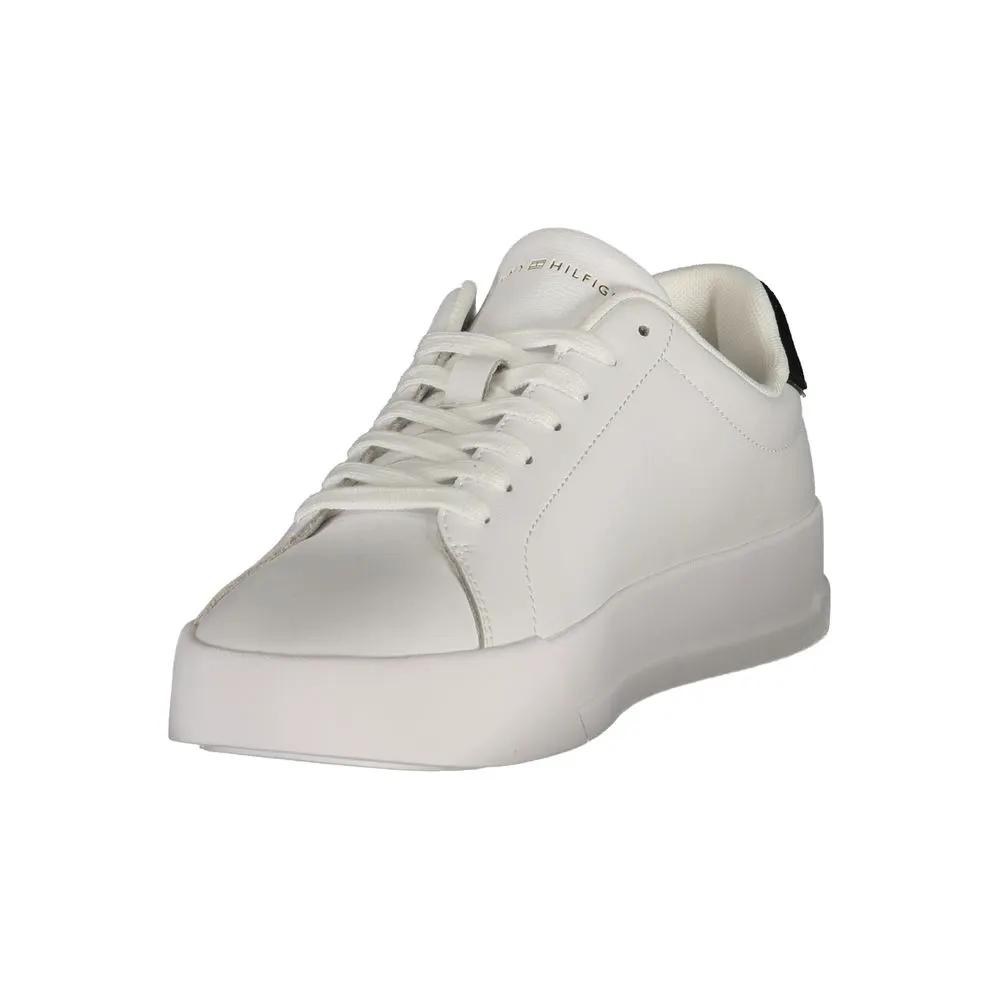 Tommy Hilfiger Tommy Hilfiger White Polyurethane Men's Sneaker