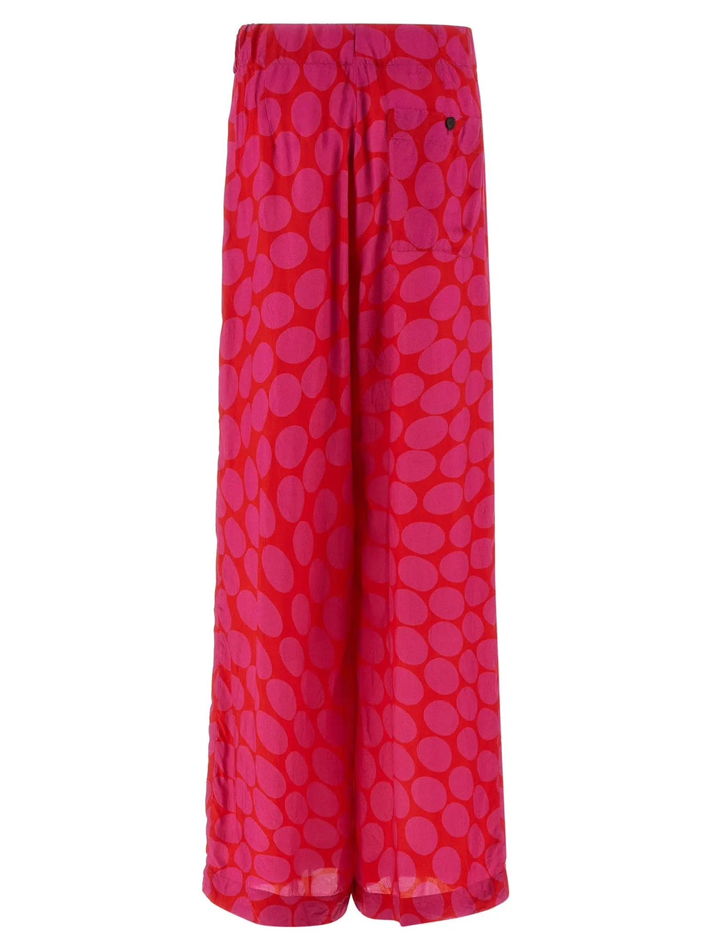 Pantalon large Pila à pois fuchsia femme – Dries Van Noten