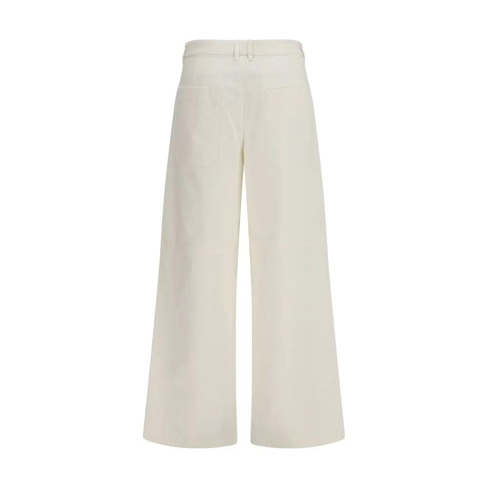'S Max Mara 'S Max Mara White Cotton Casual Pants