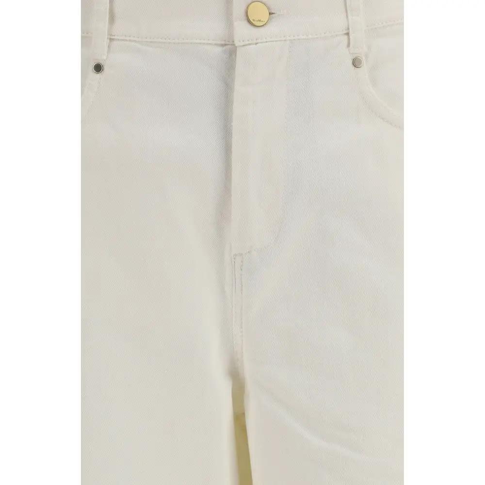 'S Max Mara White Cotton Casual Pants