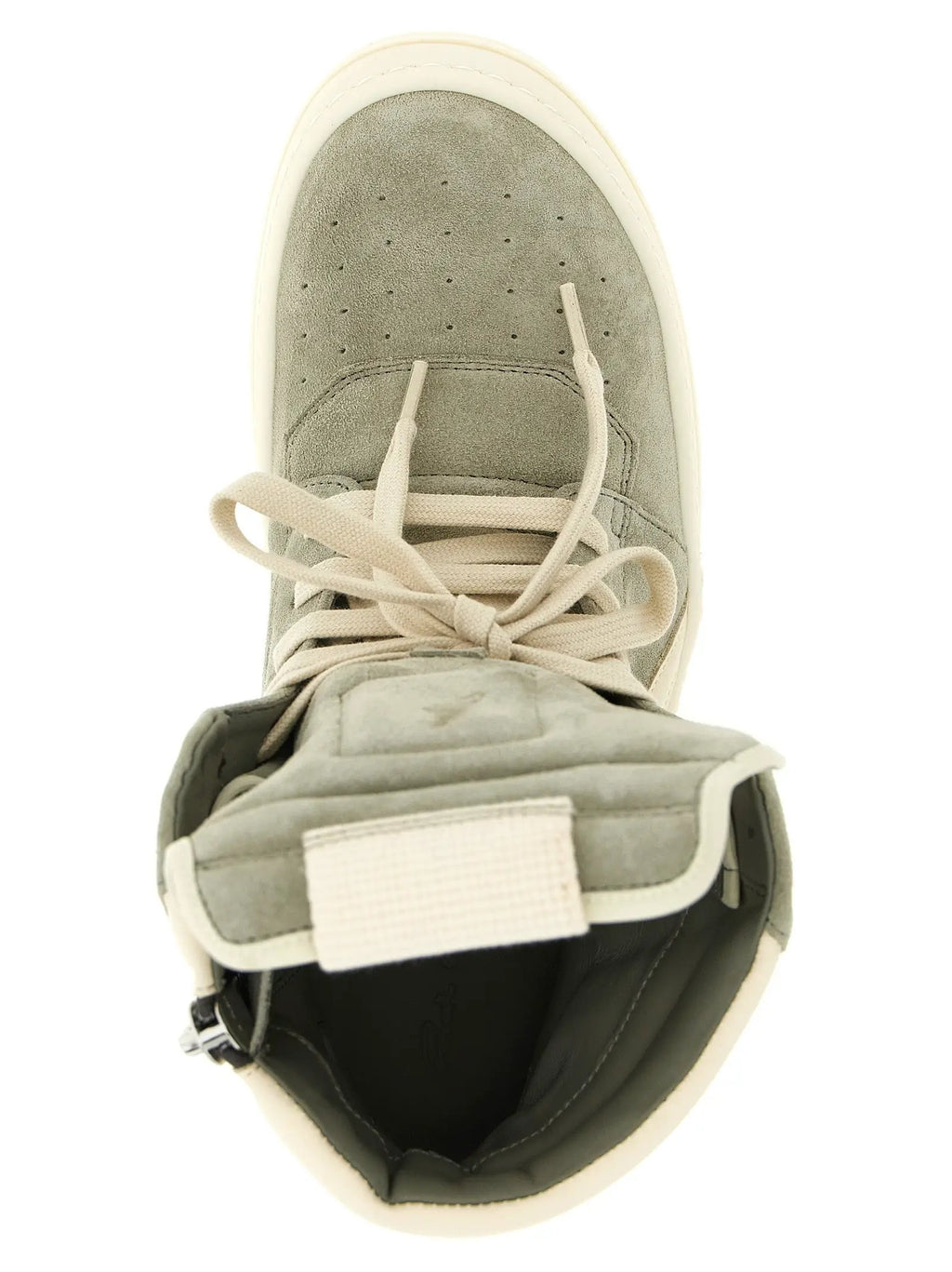 Rick Owens Bicolor Calfskin Athletic Sneakers