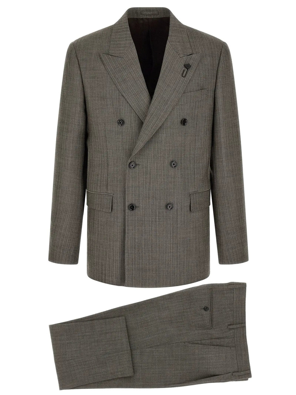 Lardini Lardini Gray Virgin Wool Two-Piece Suit