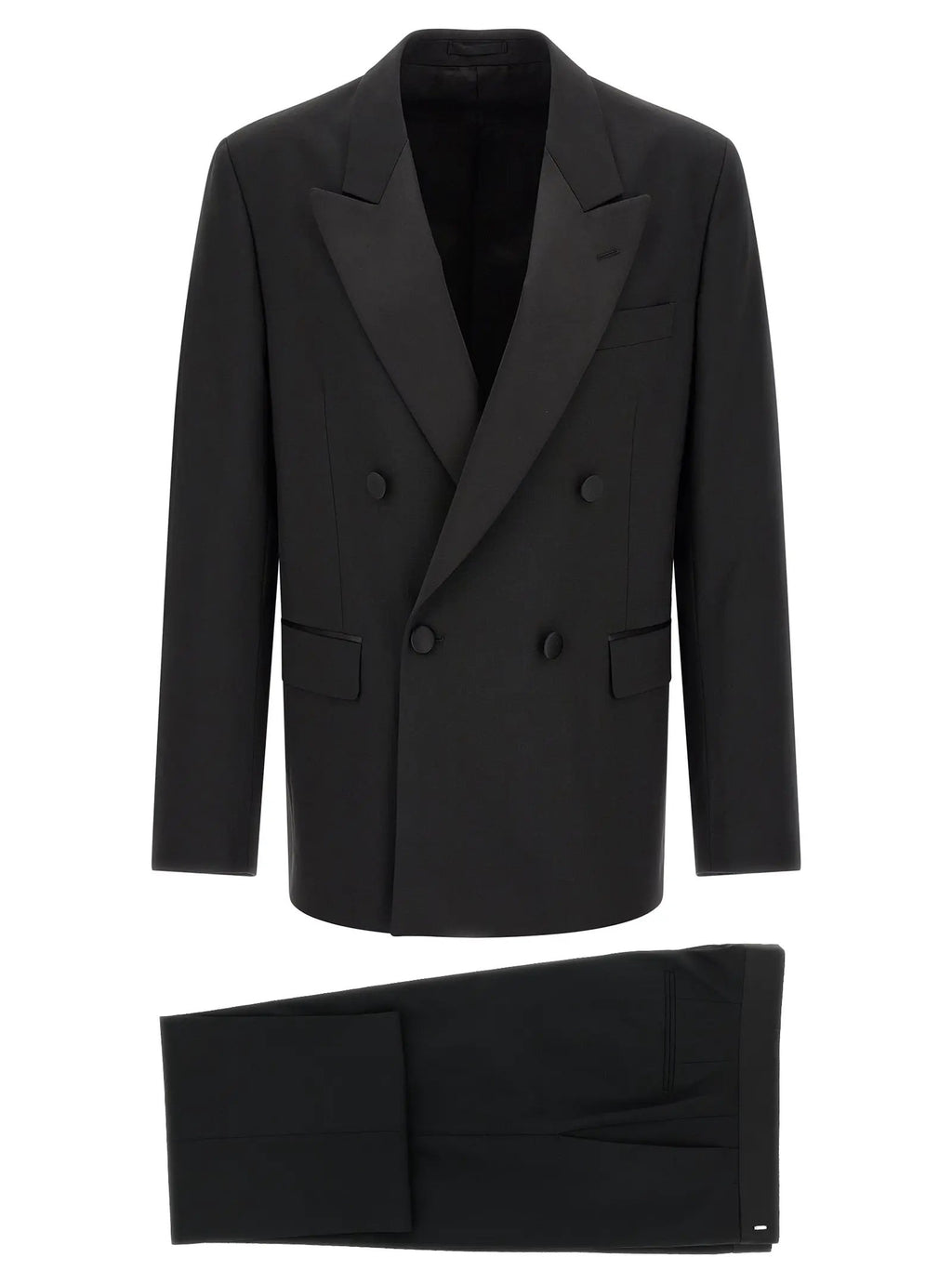 Lardini Black Virgin Wool Tuxedo