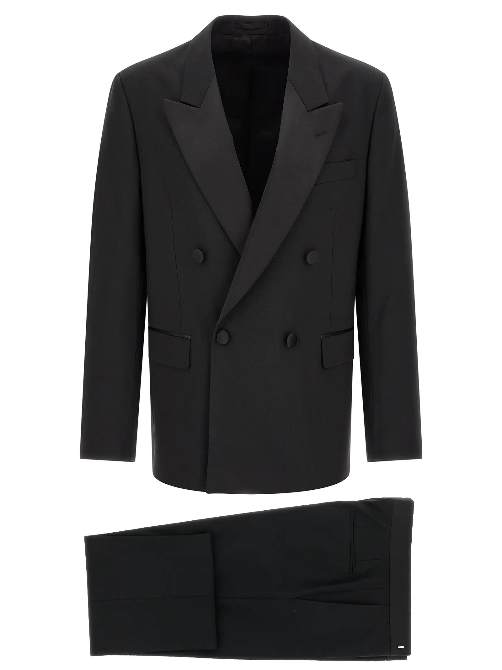 Lardini Black Virgin Wool Tuxedo