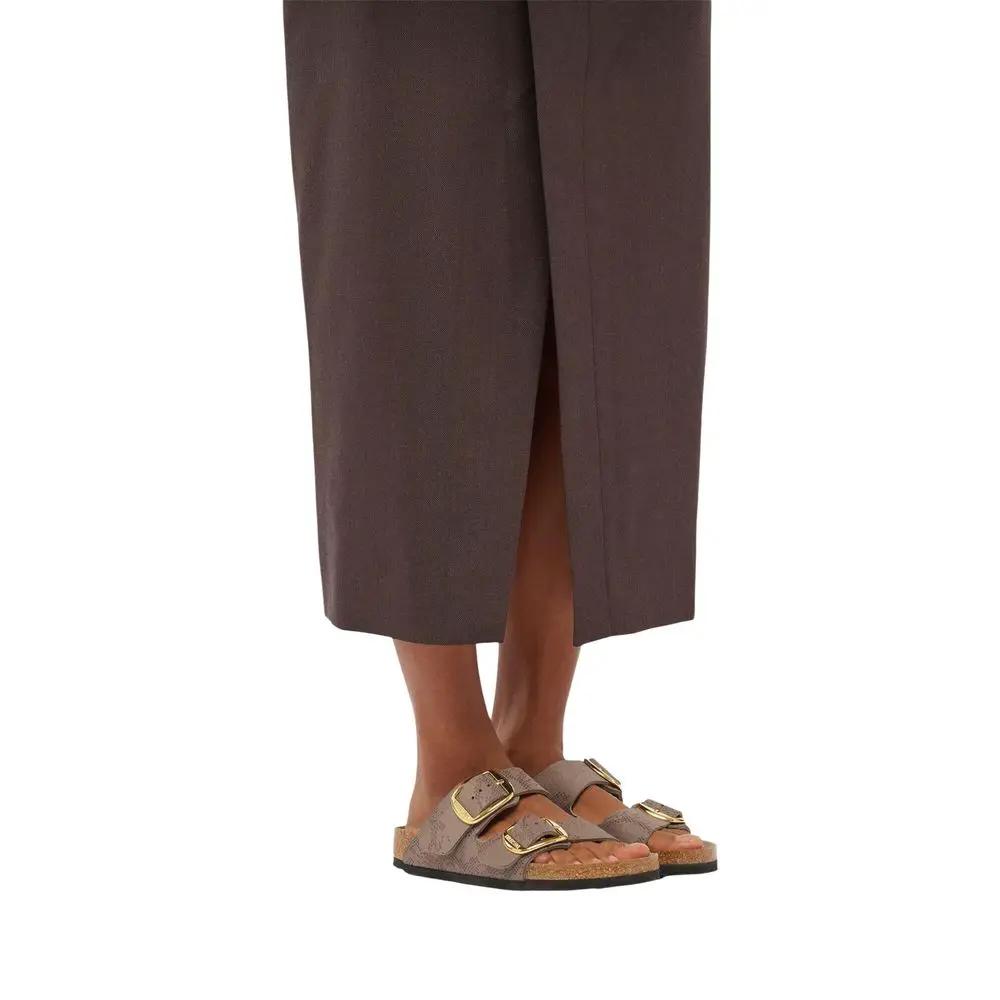 Birkenstock Birkenstock Gray Synthetic Flat Sandals