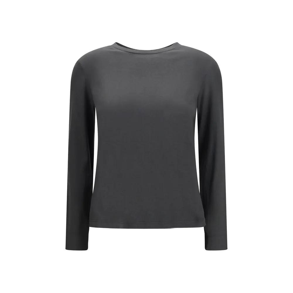 'S Max Mara 'S Max Mara Gray Cotton Long Sleeve T-Shirt