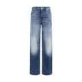 7FOR 7FOR Blue Cotton Straight-Leg Jeans
