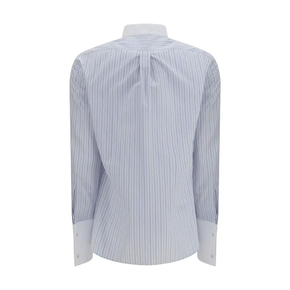 Chemise en coton à motifs bleue Tom Ford