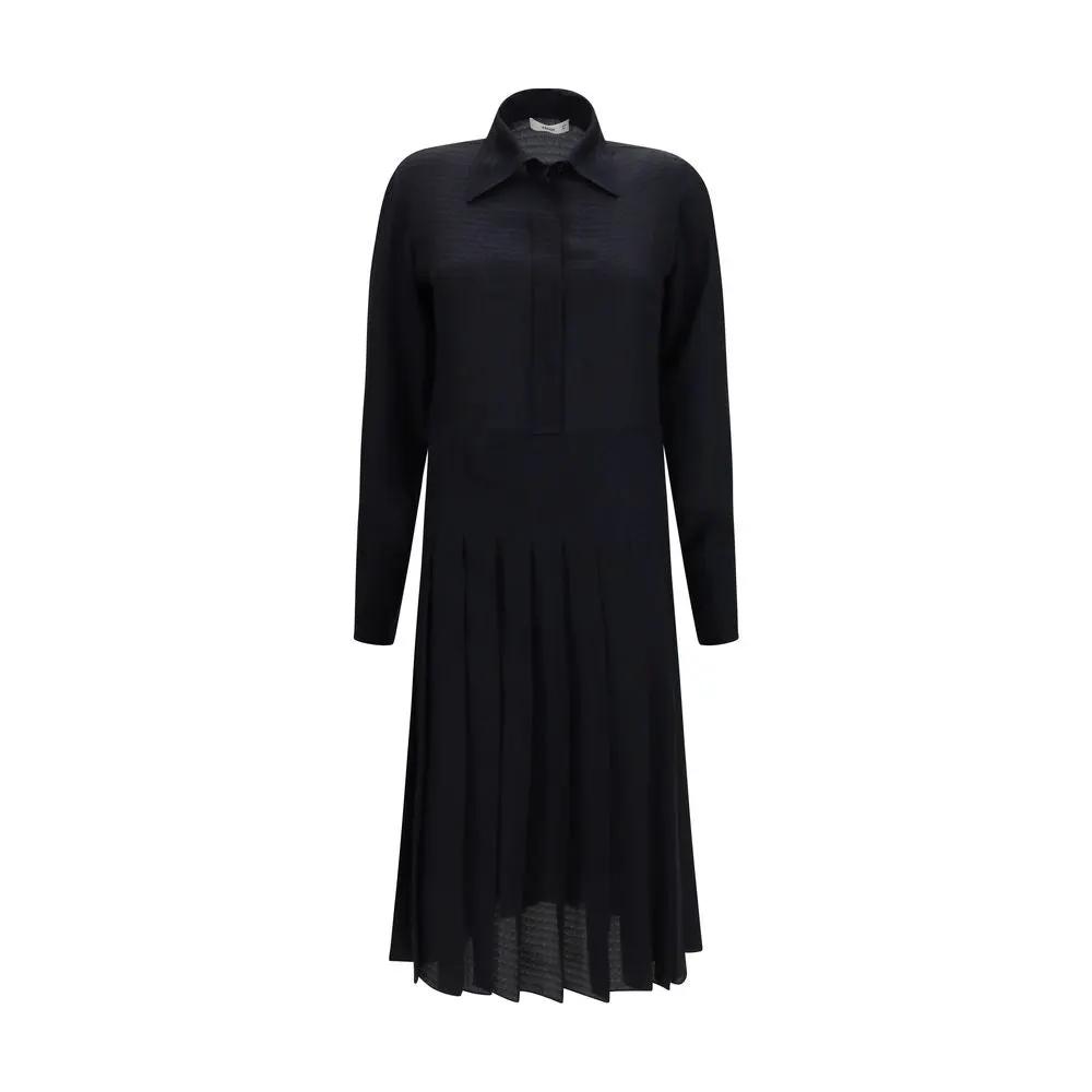 Robe décontractée Fendi en soie noire