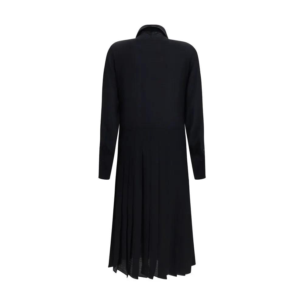 Robe décontractée Fendi en soie noire
