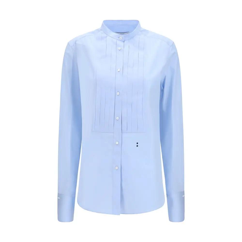 Fendi Blue Cotton Dress Shirt