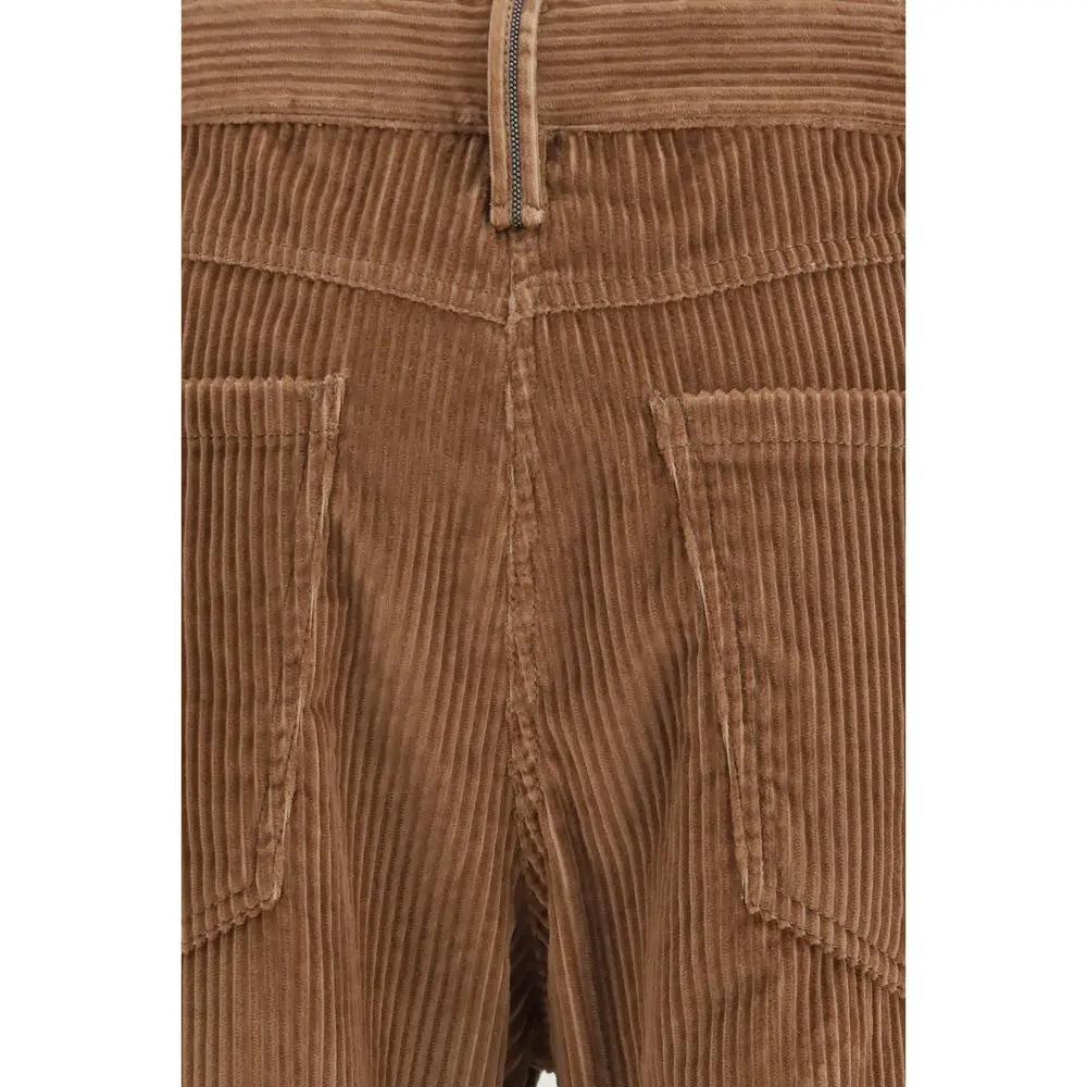 Brunello Cucinelli Brunello Cucinelli Brown Cotton Casual Pants