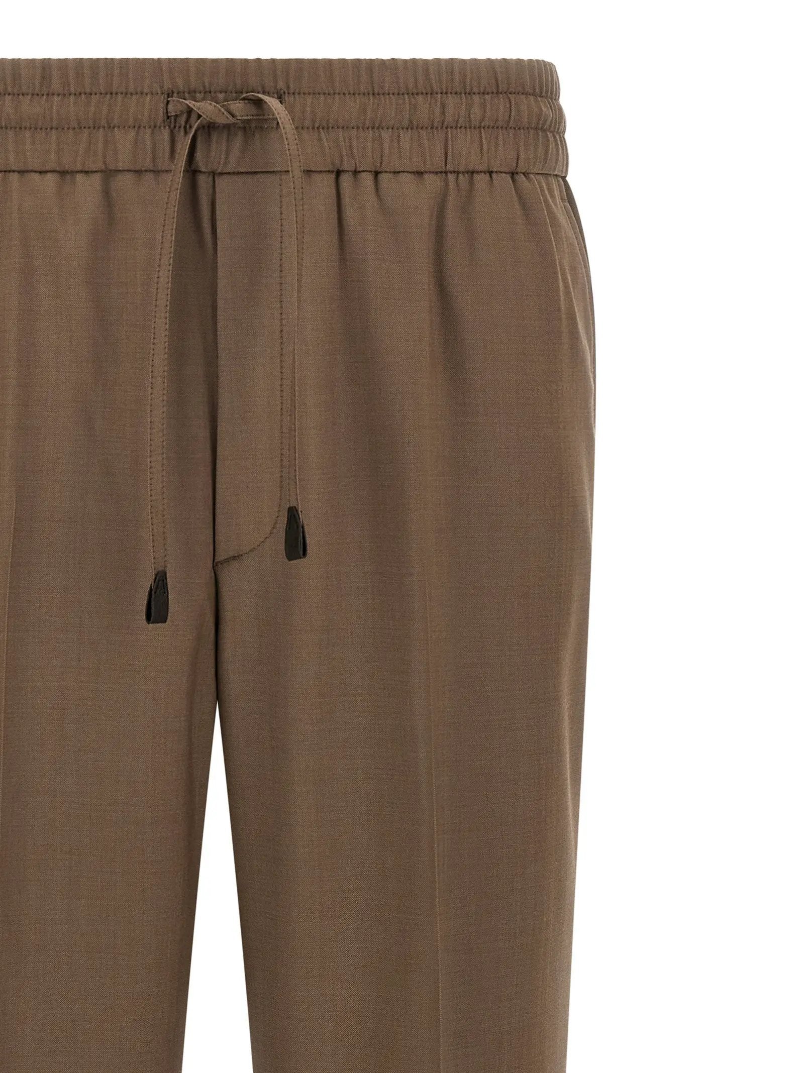 Brioni Brown Wool Casual Pants