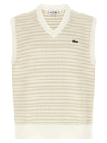 Lacoste Beige Cotton Sleeveles Sweater