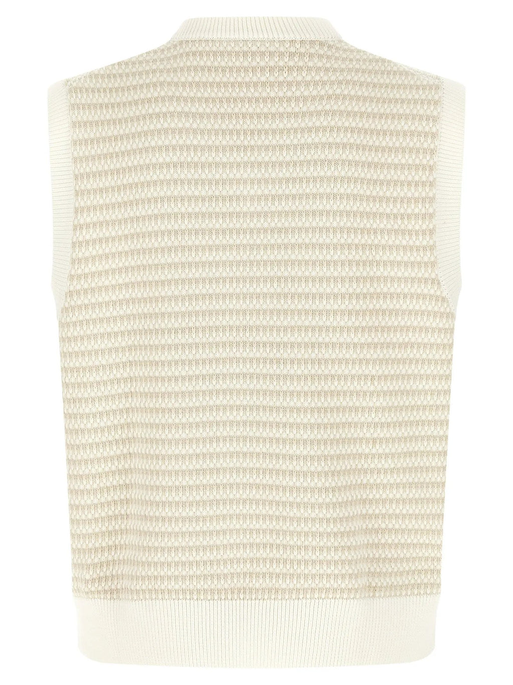 Lacoste Beige Cotton Sleeveles Sweater