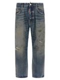 Dsquared² Blue Cotton Relaxed Fit Jeans