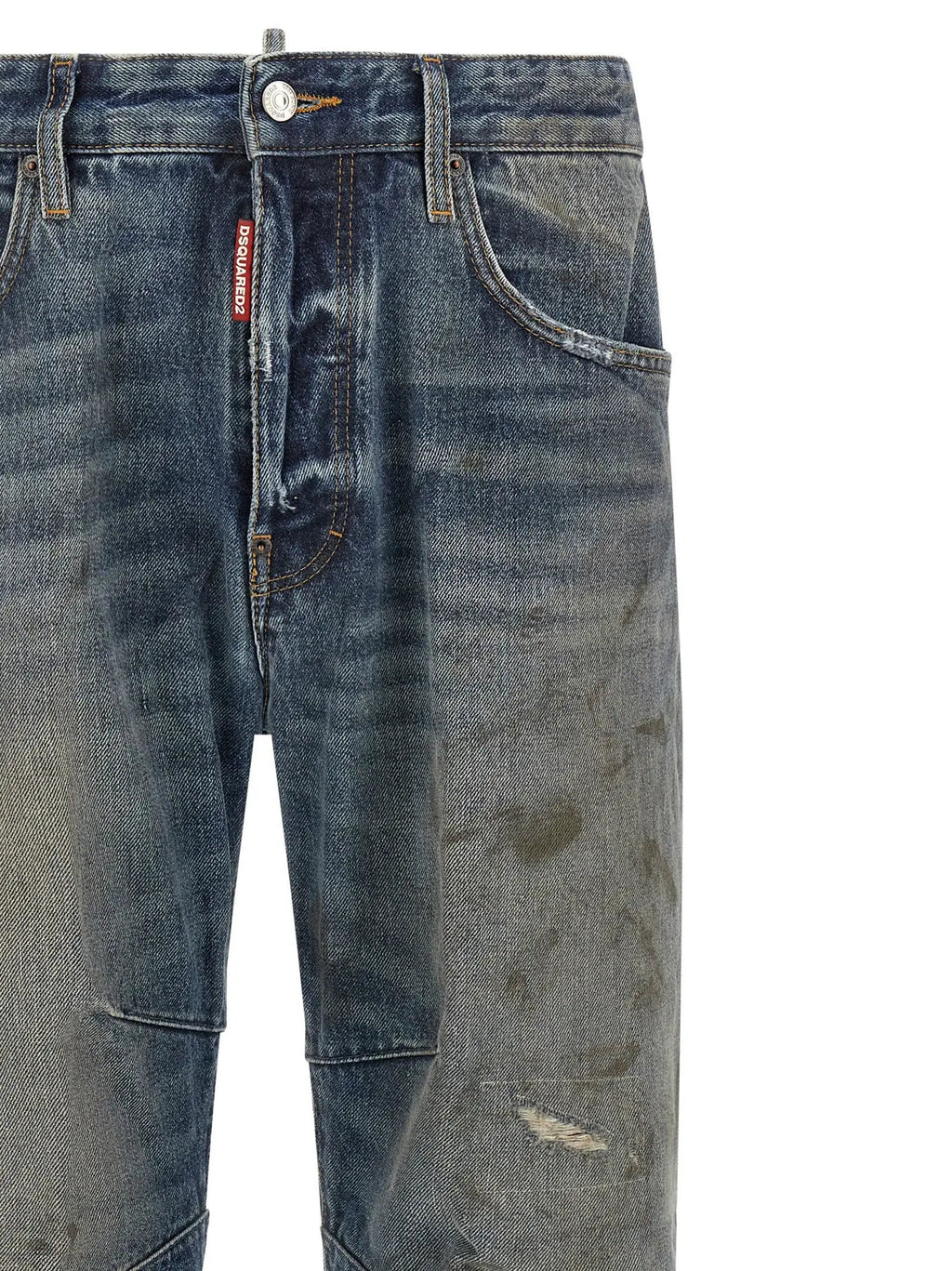 Dsquared² Blue Cotton Relaxed Fit Jeans