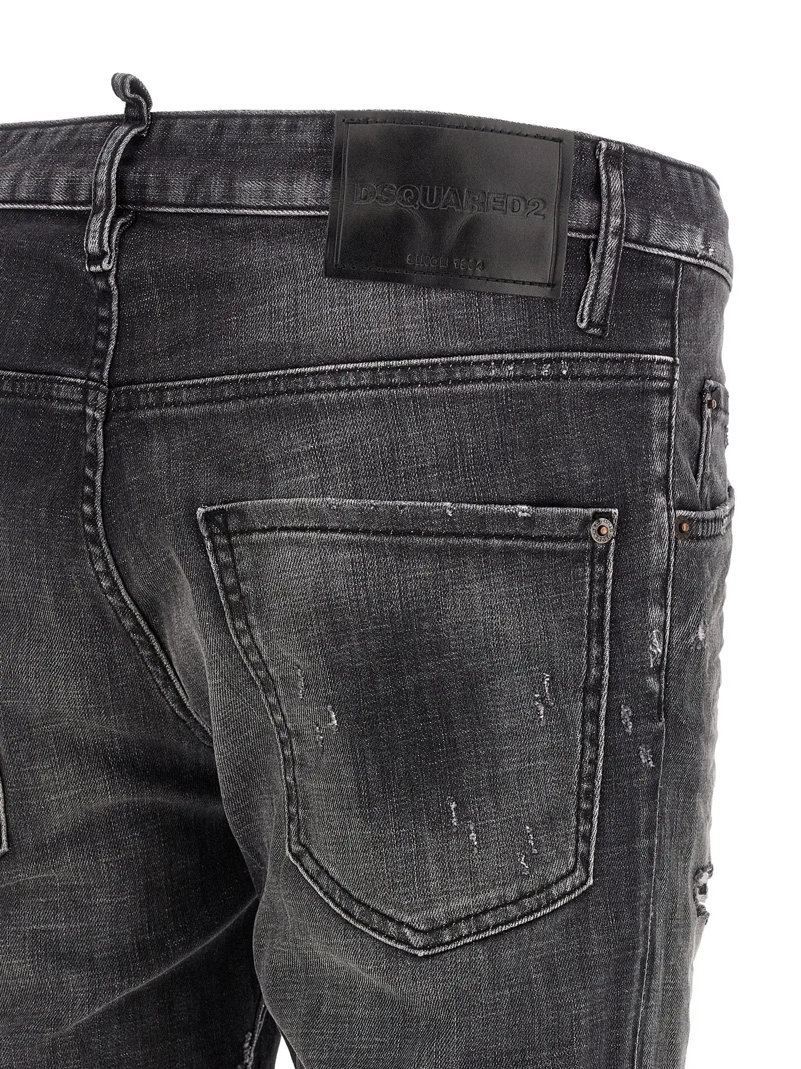 Dsquared² Gray Cotton Skinny Jeans