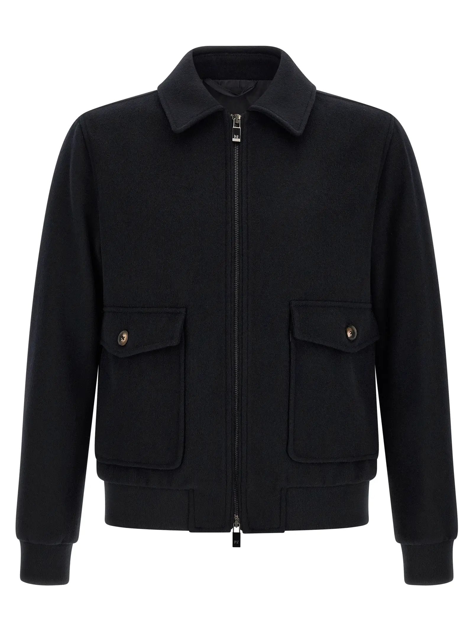 Pal Zileri Black Wool Bomber