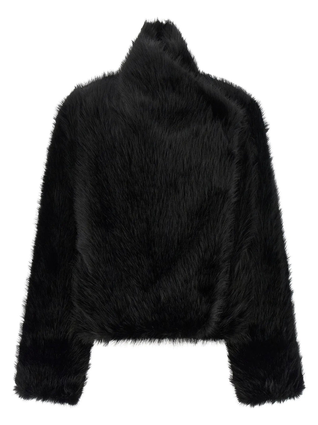 B&B COUTURE Black Polyester Full-Length Jacket