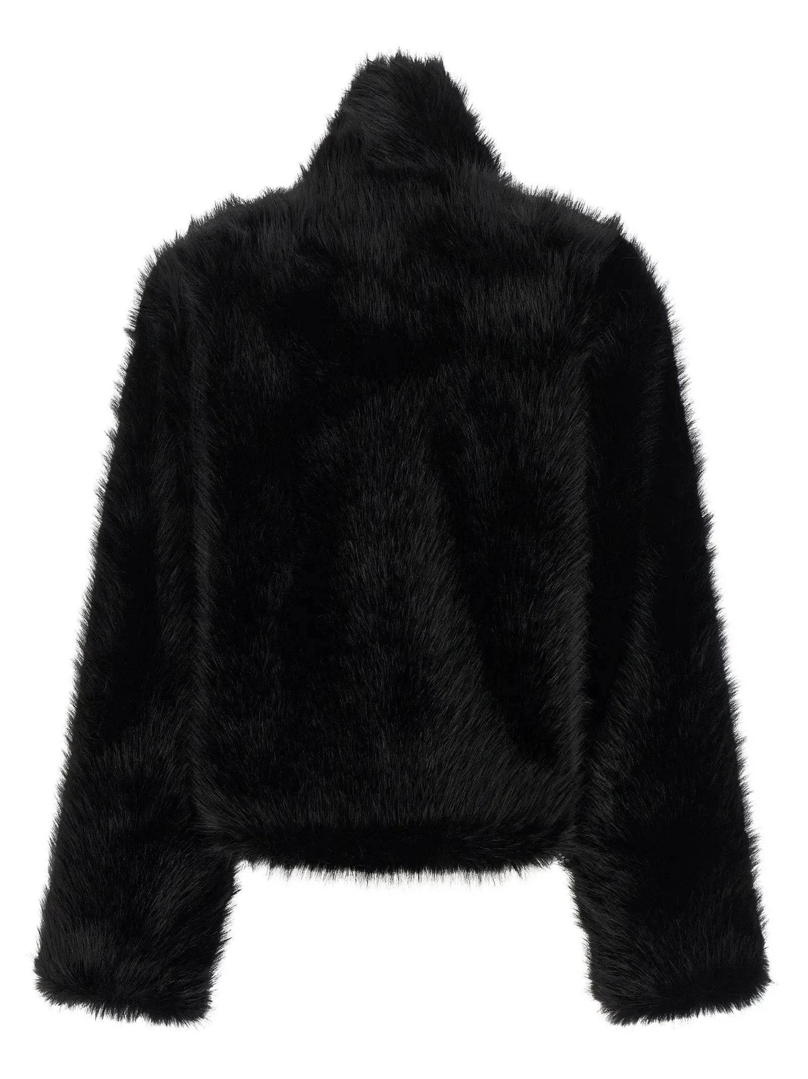 B&B COUTURE Black Polyester Full-Length Jacket