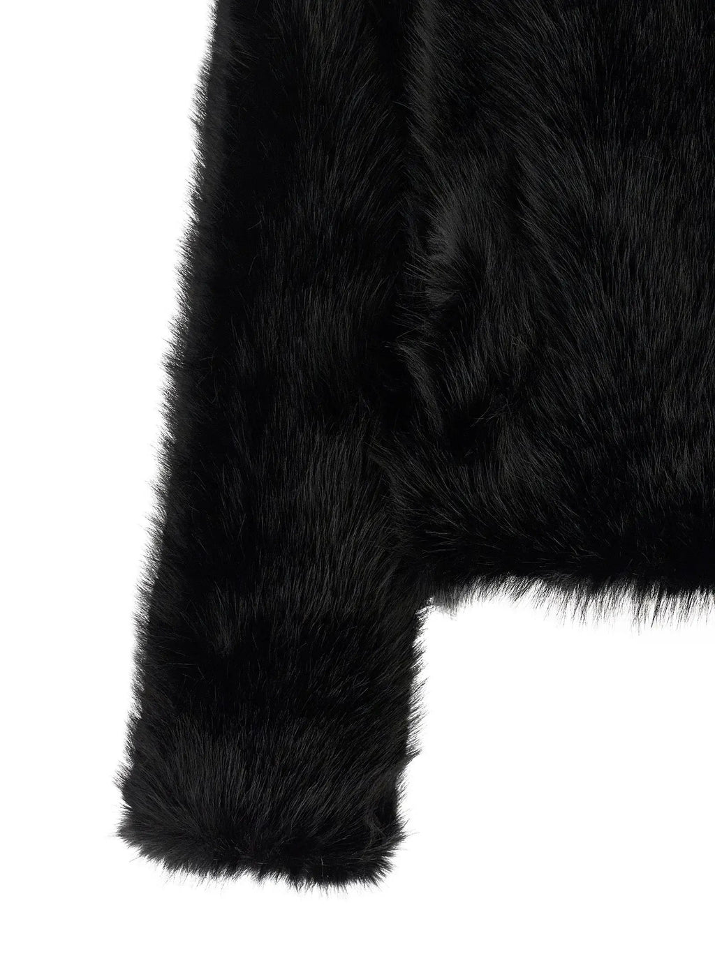 B&B COUTURE Black Polyester Full-Length Jacket