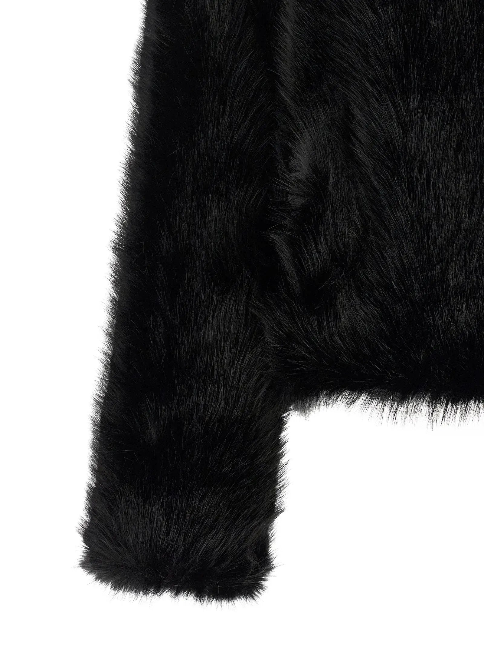 B&B COUTURE Black Polyester Full-Length Jacket