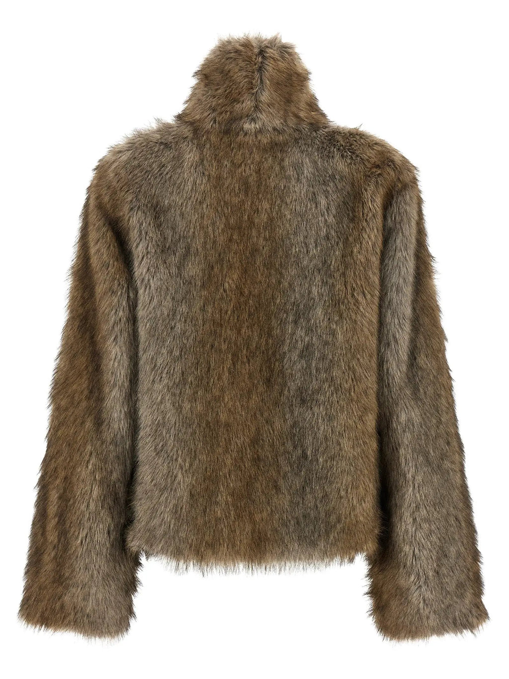 B&B COUTURE Brown Polyester Coat