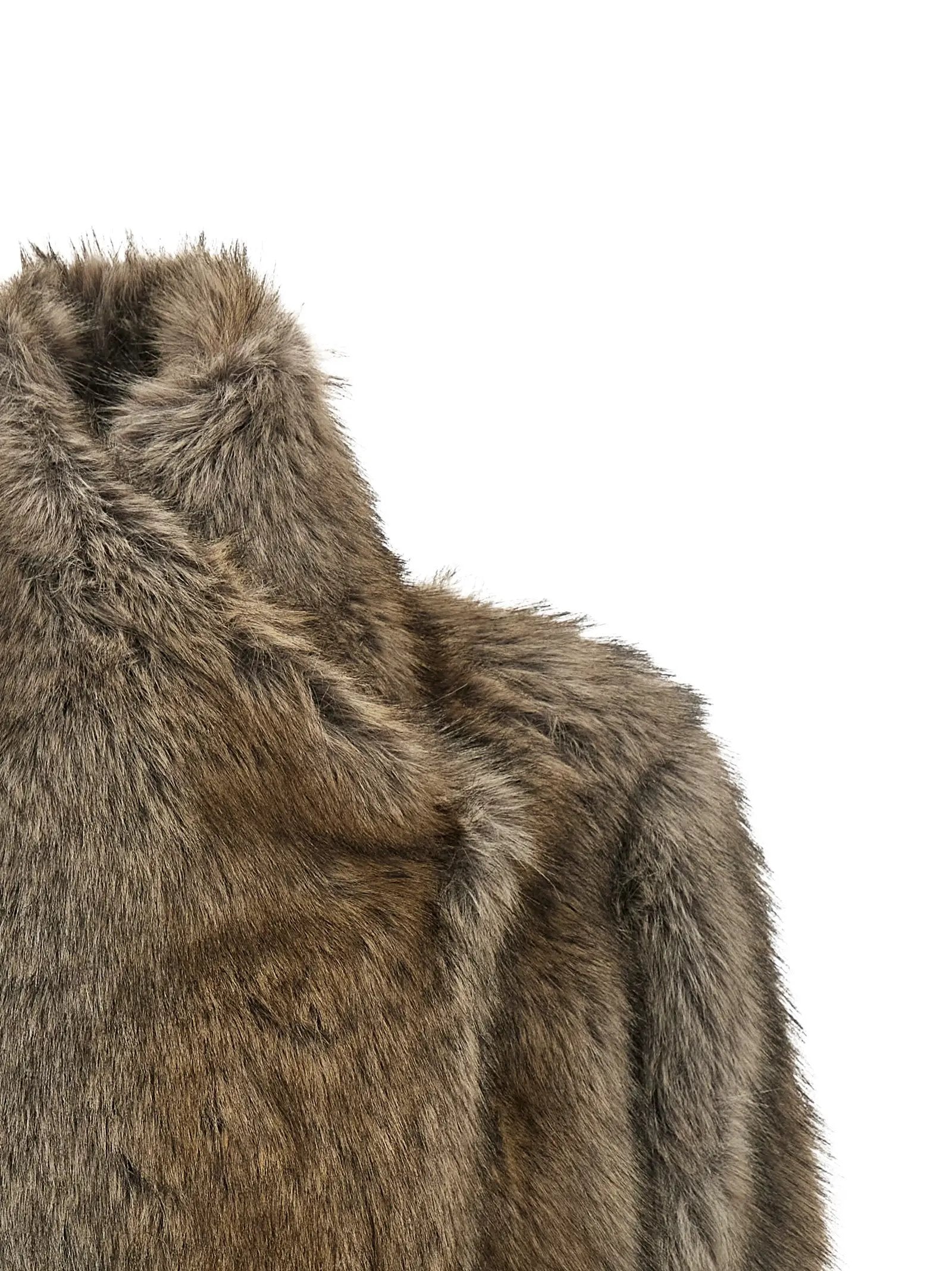 B&B COUTURE Brown Polyester Coat