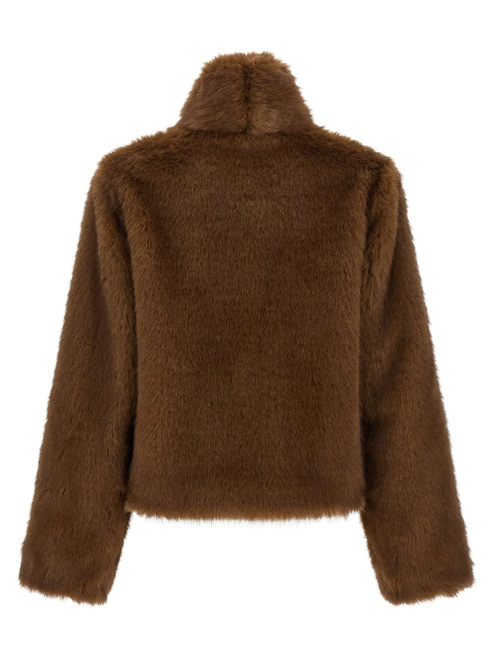 B&B COUTURE Brown Polyester Coat