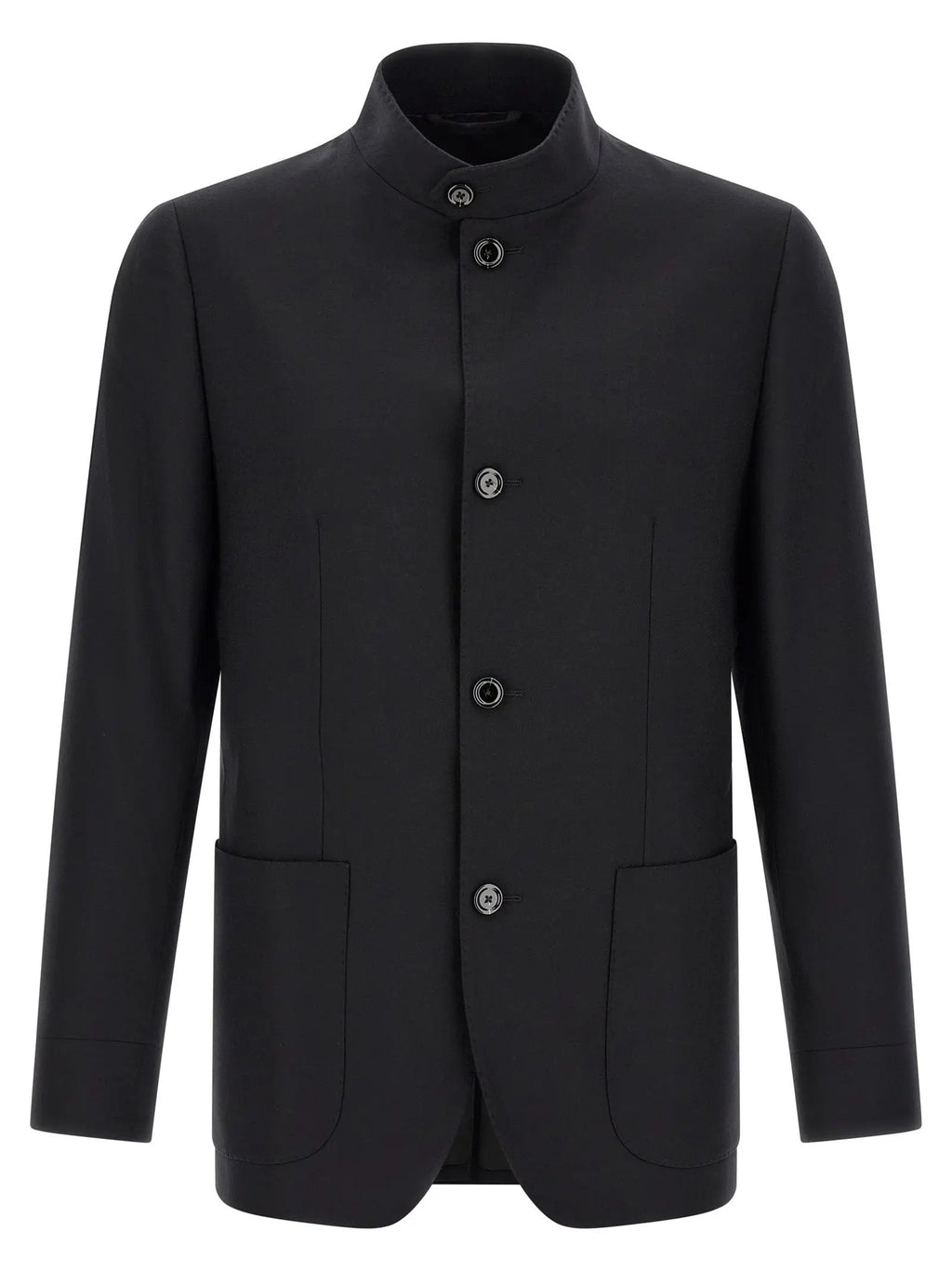 Lardini Black Virgin Wool Blazer