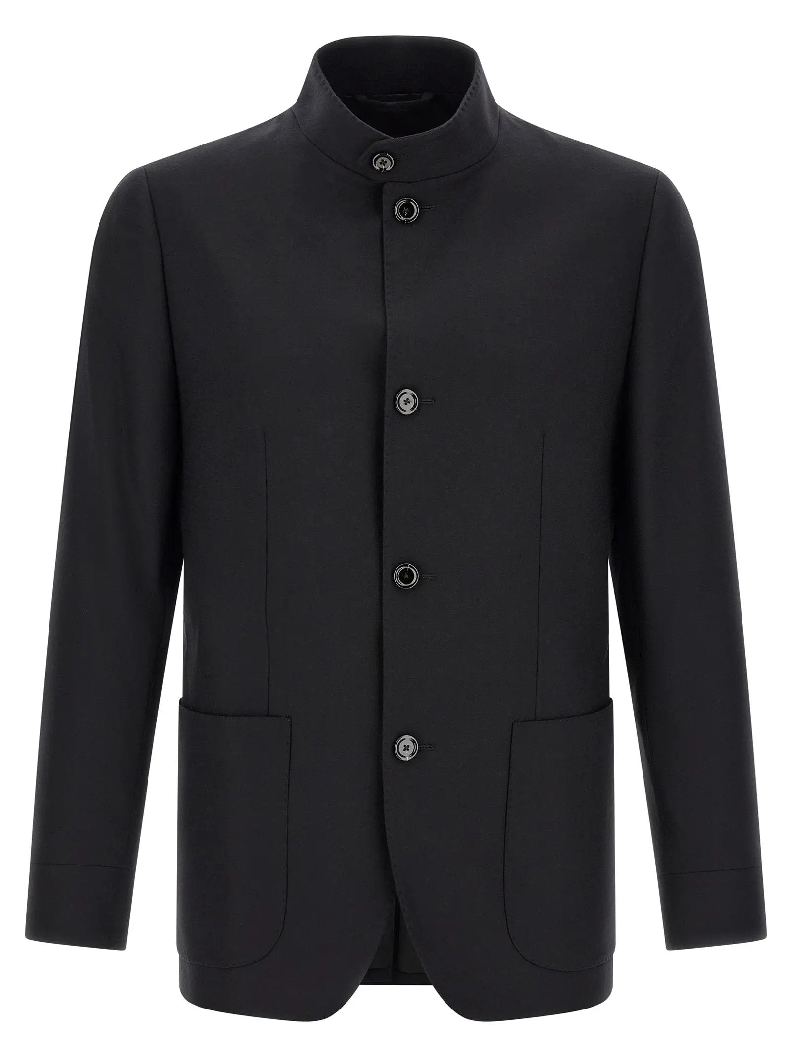 Lardini Black Virgin Wool Blazer