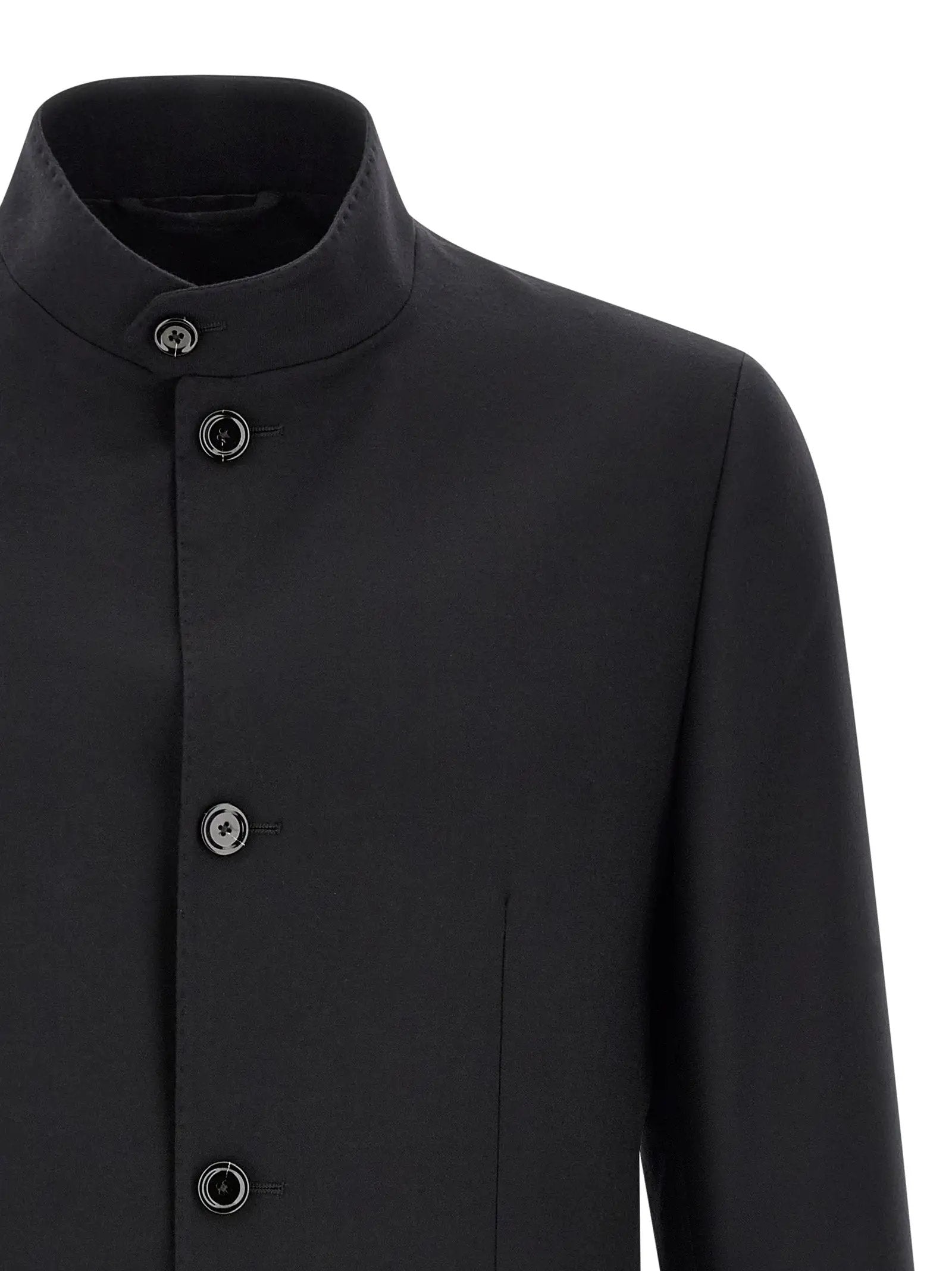 Lardini Black Virgin Wool Blazer