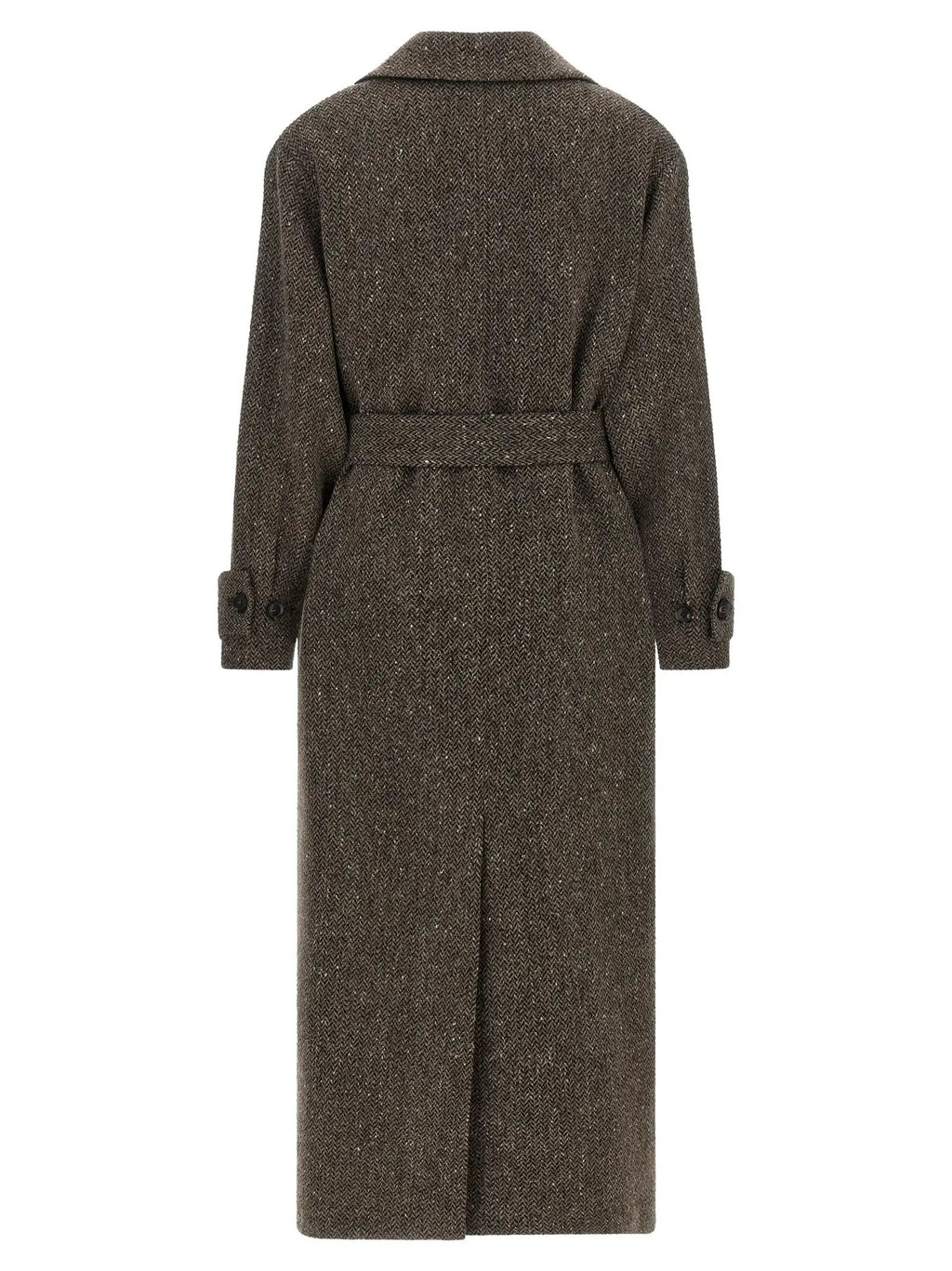 Kiton Brown Virgin Wool Coat