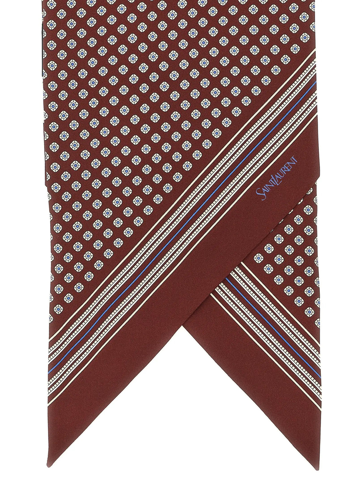 Foulard en soie bordeaux Saint Laurent