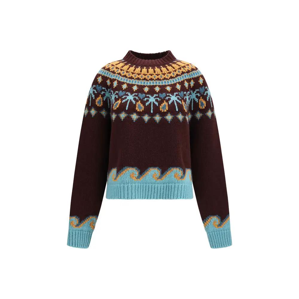 Alanui Bordeaux Wool Oves Aries Sweatshirt