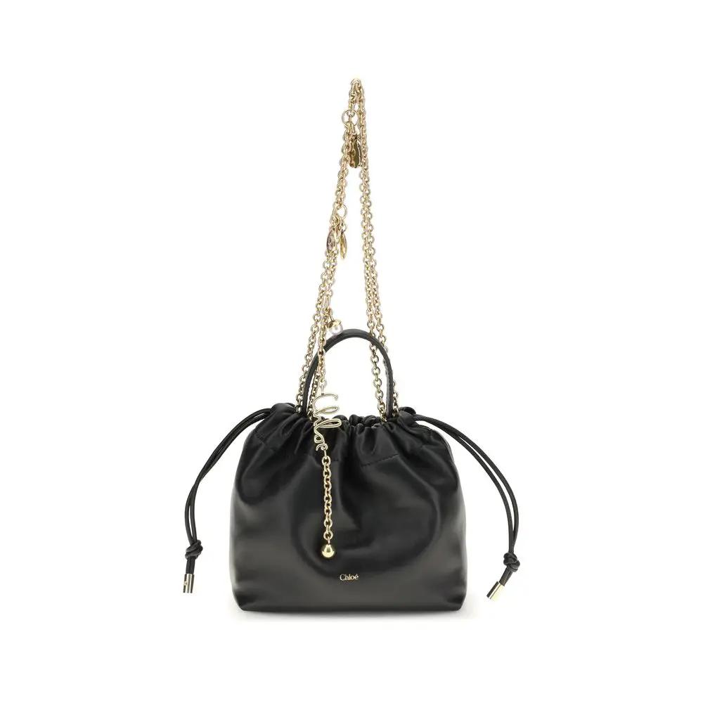 Chloé Chloé Black Calf Leather Bos Taurus Shoulder Bag
