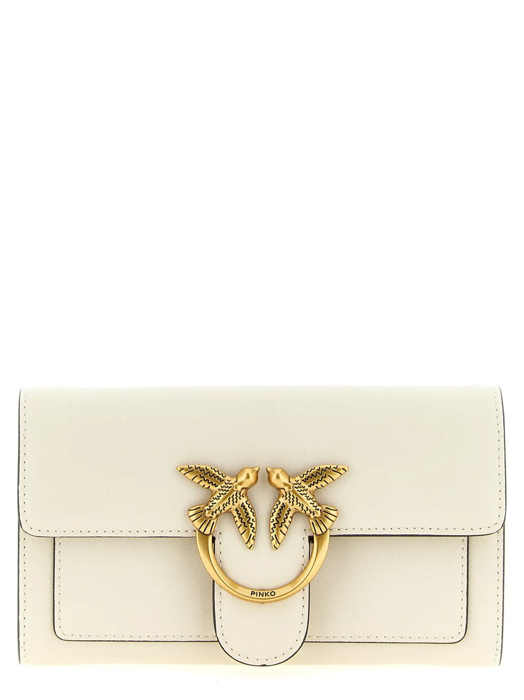 PINKO White Calfskin Cardholder