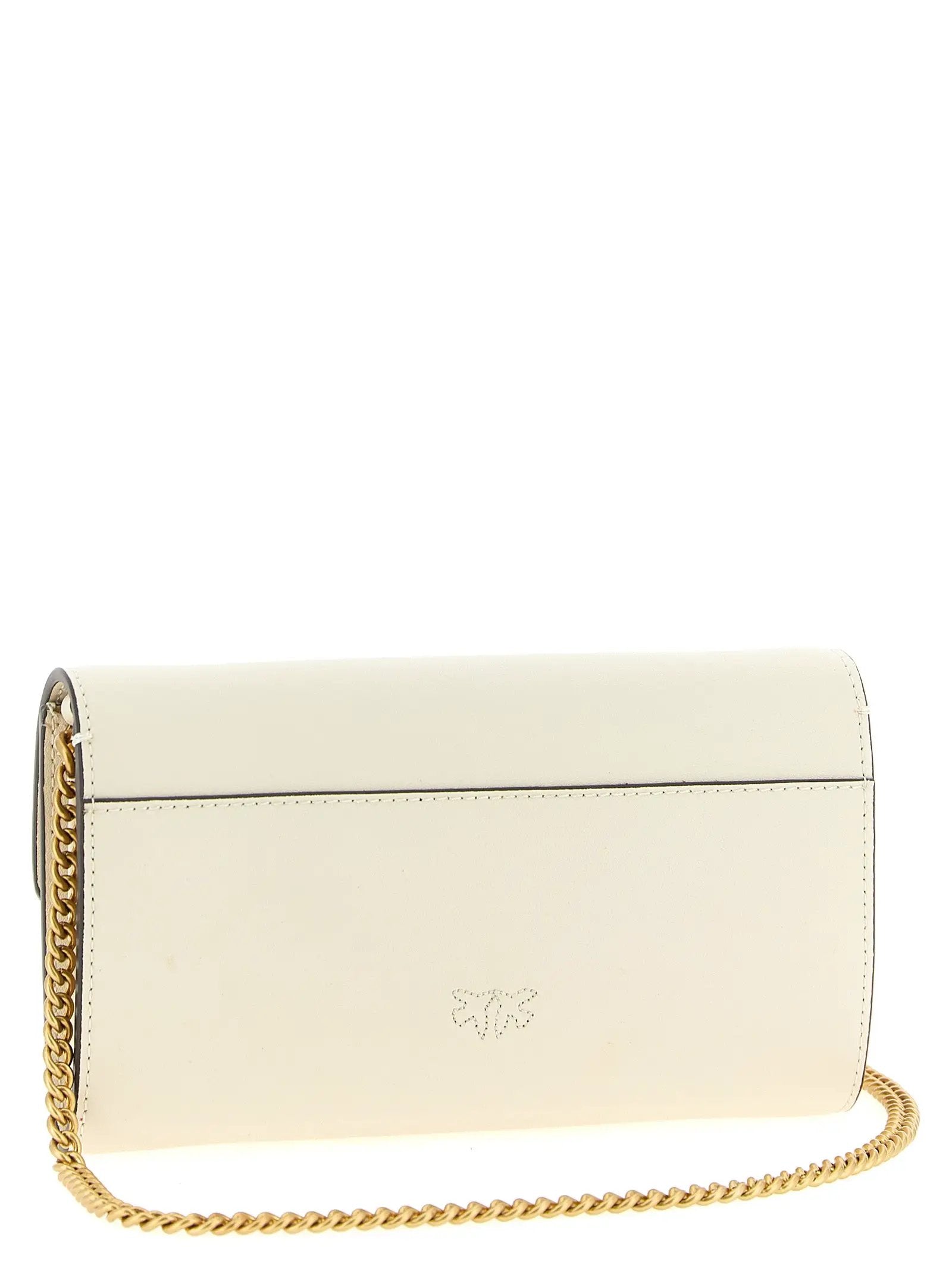 PINKO White Calfskin Cardholder
