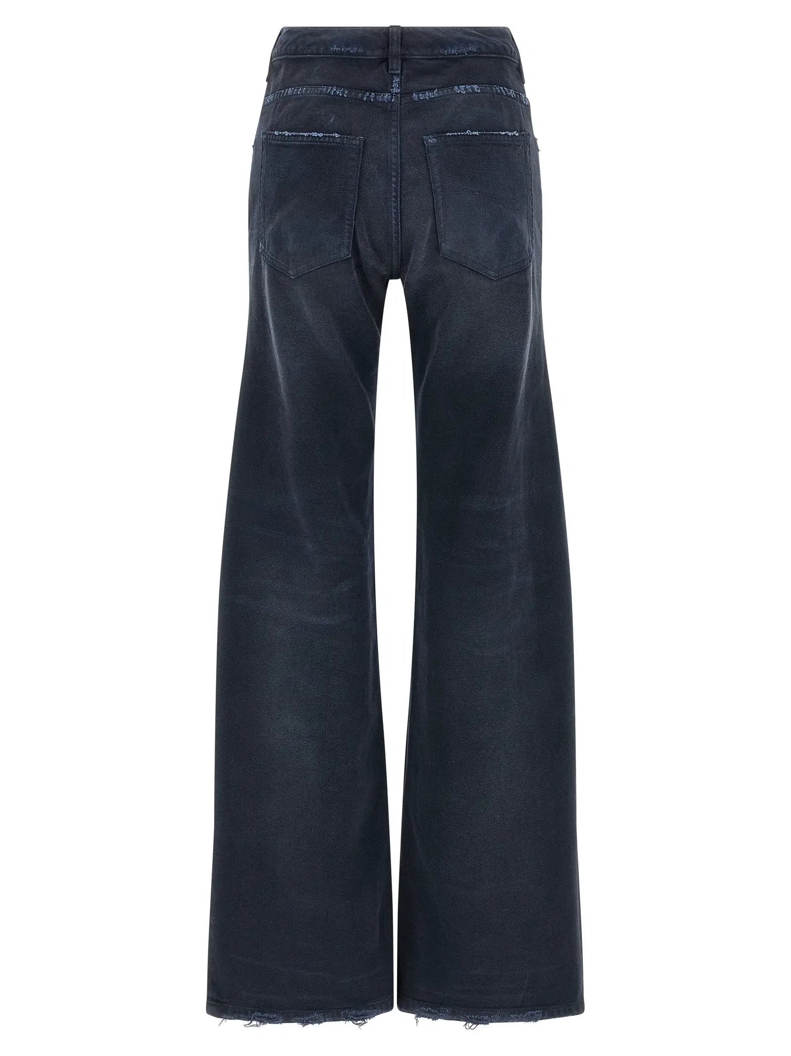 Balenciaga Blue Cotton Flared Jeans