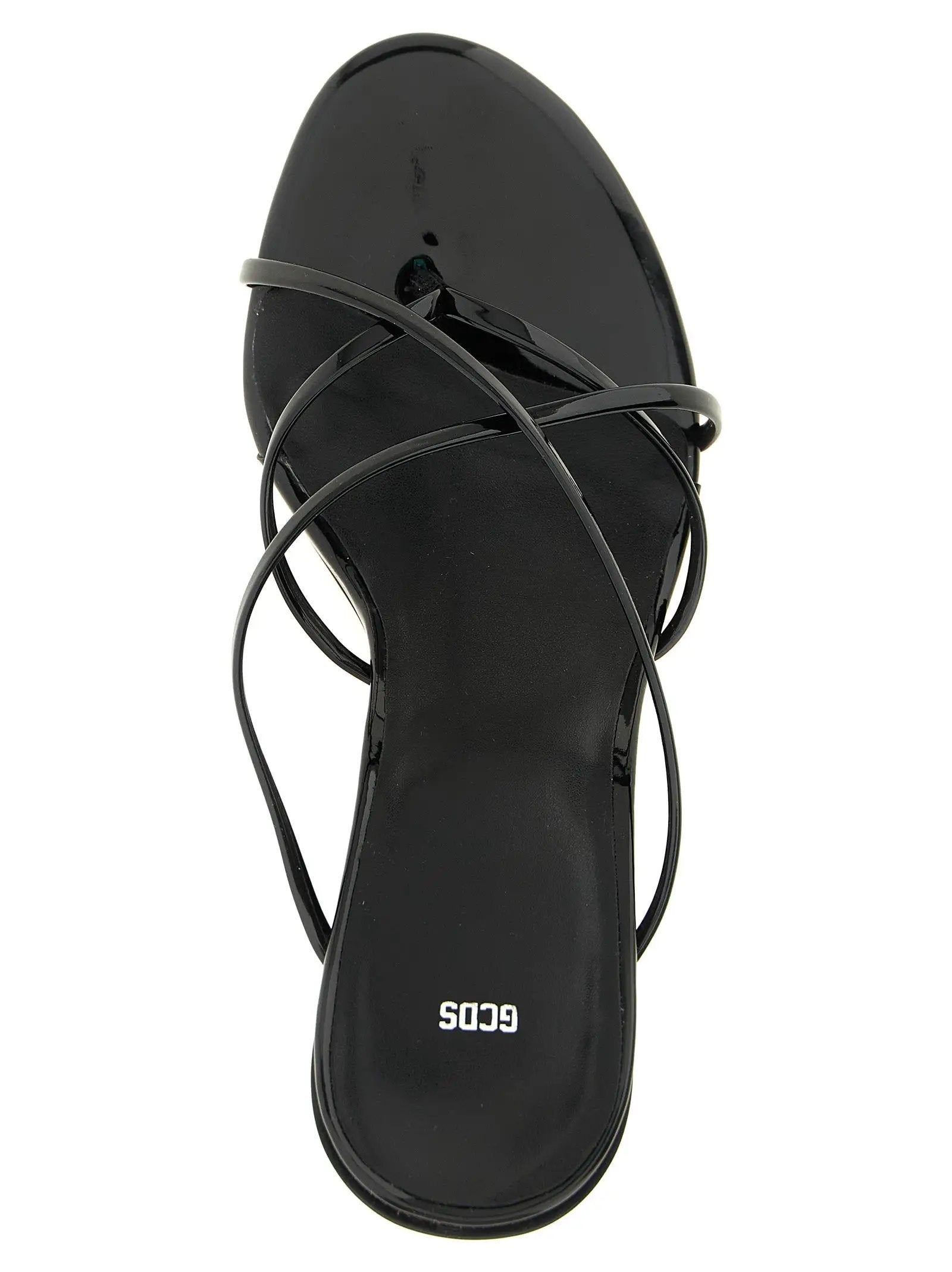 GCDS Black Polyethylene Stiletto Heel Sandals