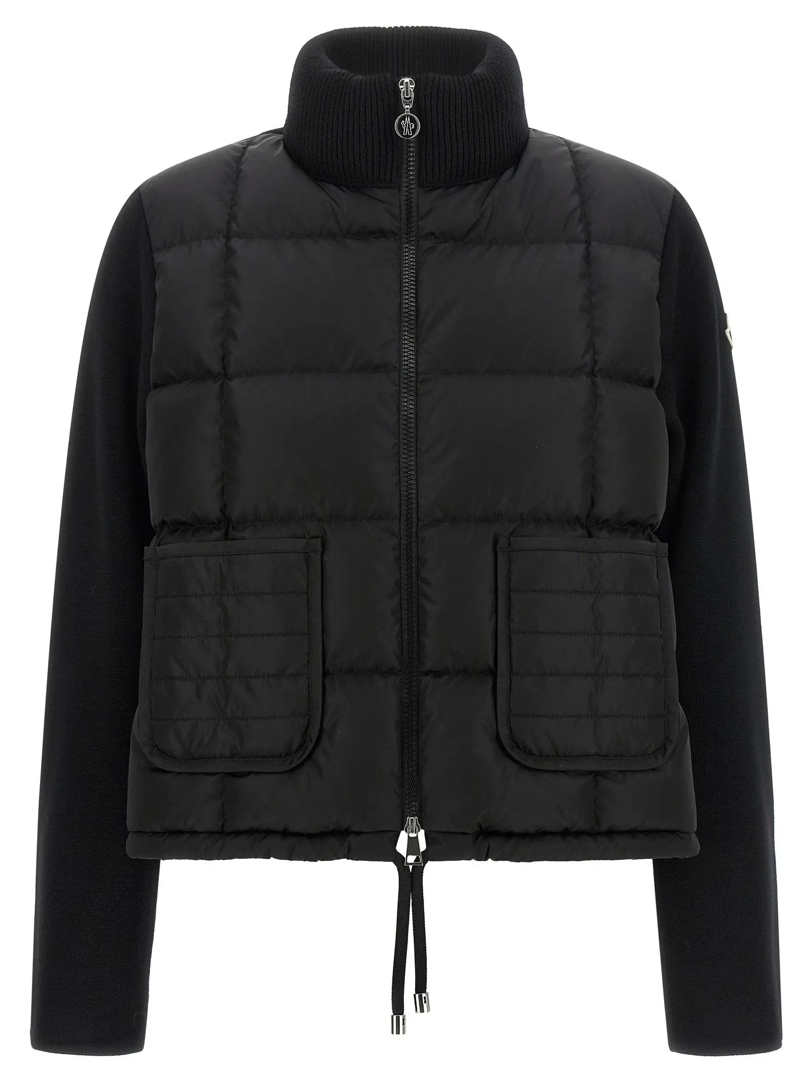 Moncler Black Virgin Wool Cardigan