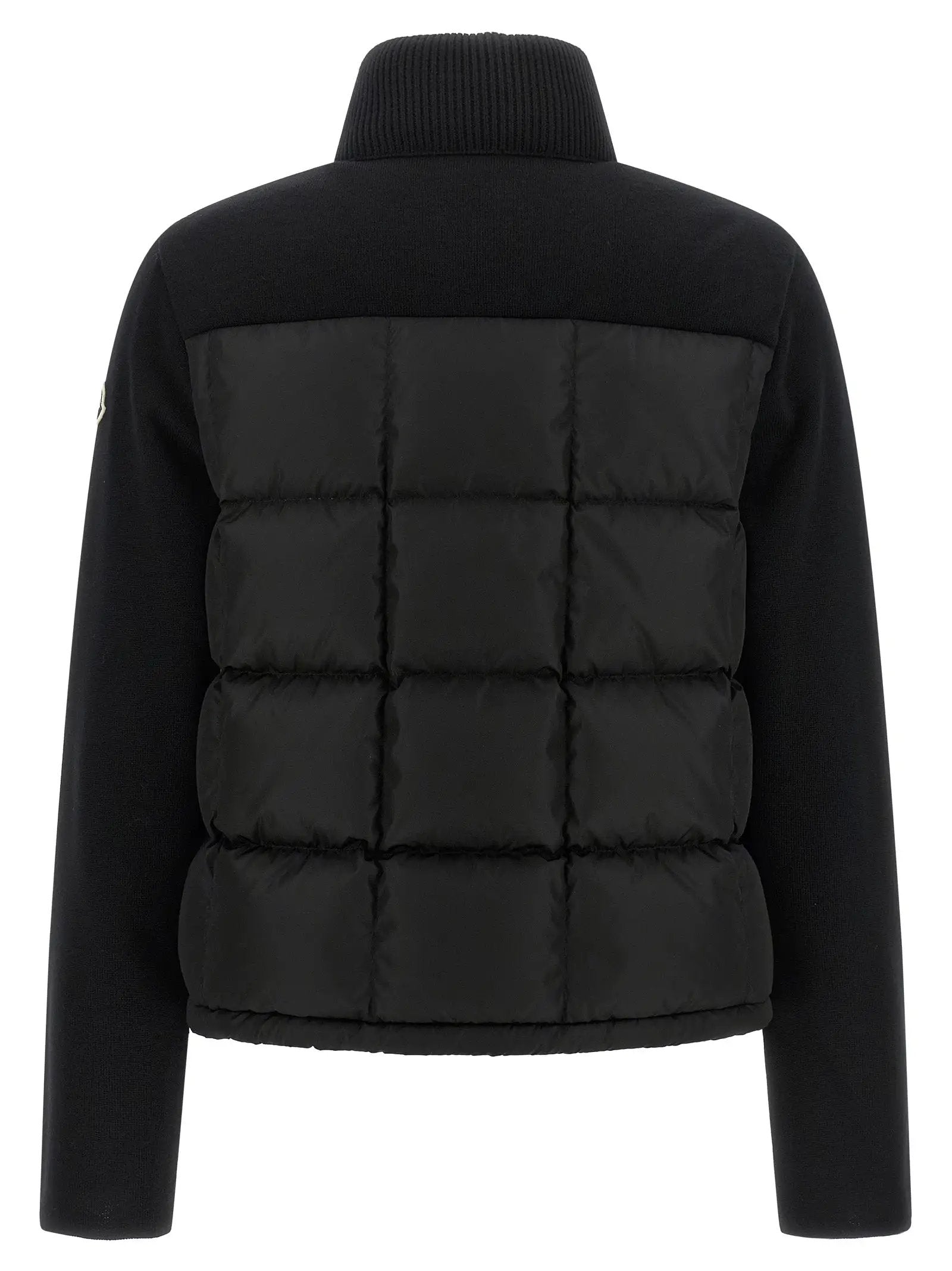 Moncler Black Virgin Wool Cardigan