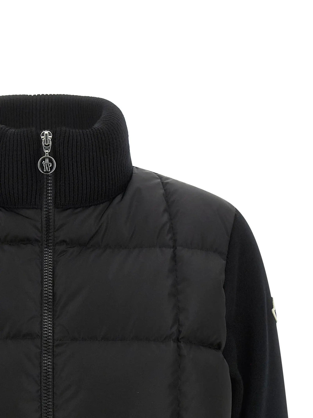 Moncler Black Virgin Wool Cardigan