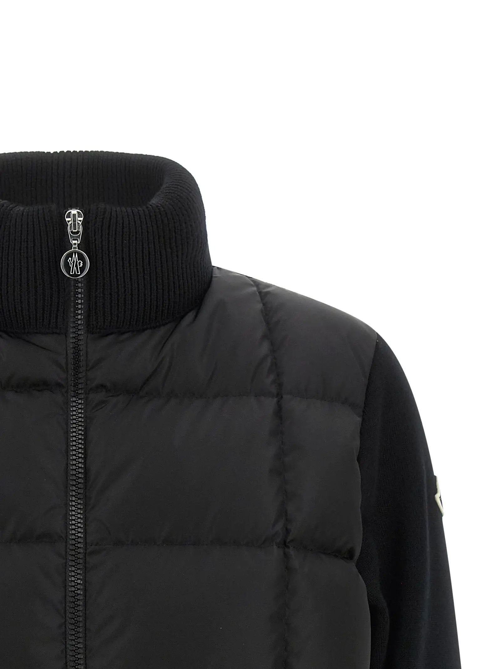 Moncler Black Virgin Wool Cardigan