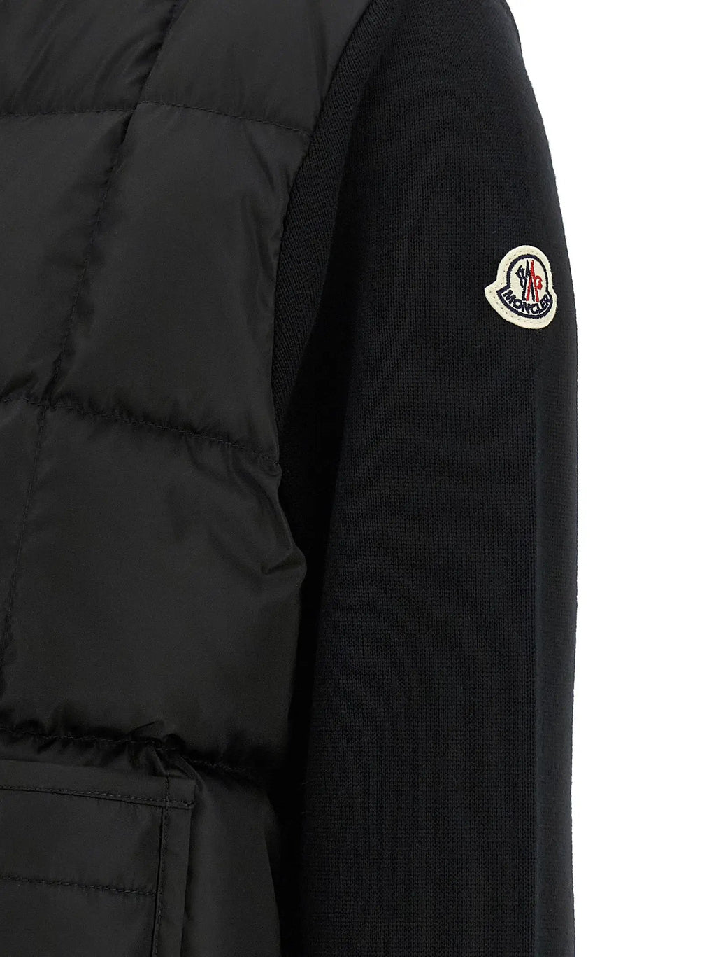 Moncler Black Virgin Wool Cardigan