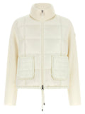 Moncler White Virgin Wool Full-Length Jacket