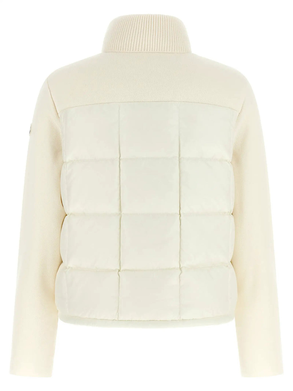 Moncler White Virgin Wool Full-Length Jacket