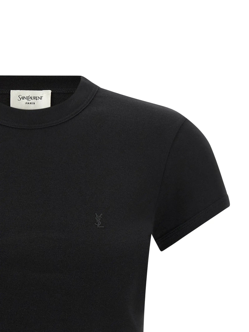 Saint Laurent Saint Laurent Black Cotton T-Shirt