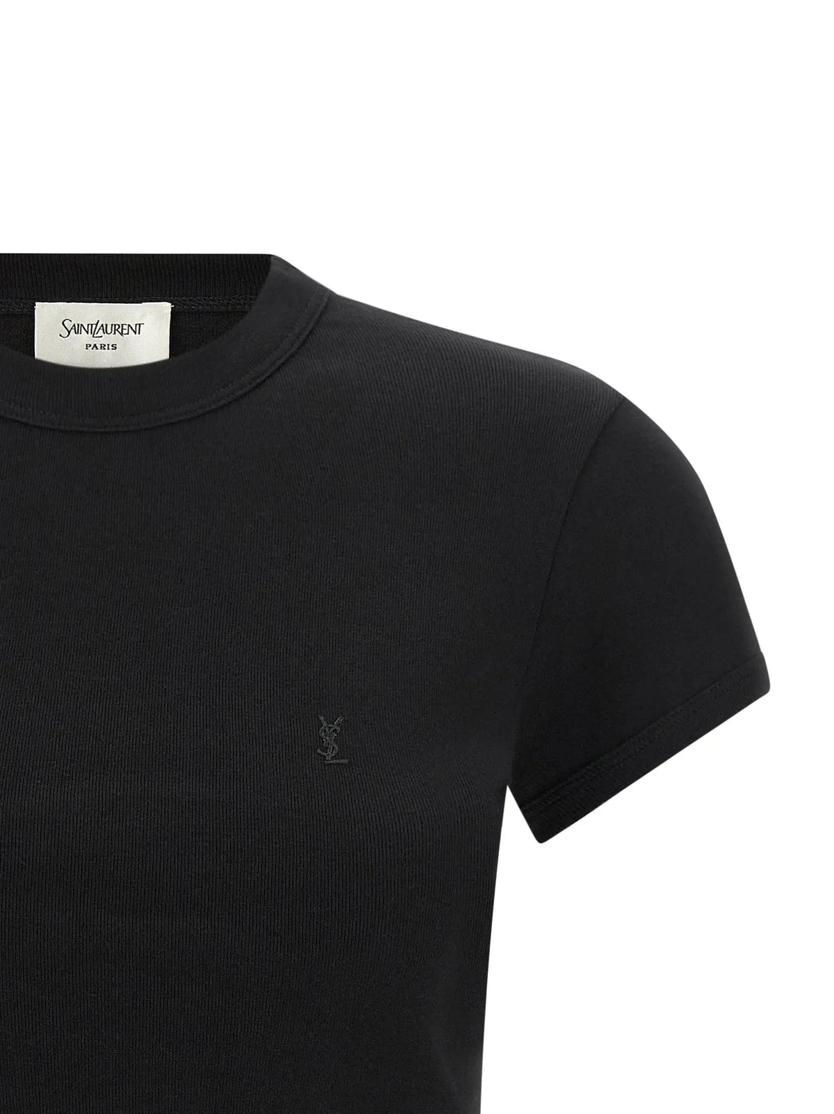 Saint Laurent Saint Laurent Black Cotton T-Shirt
